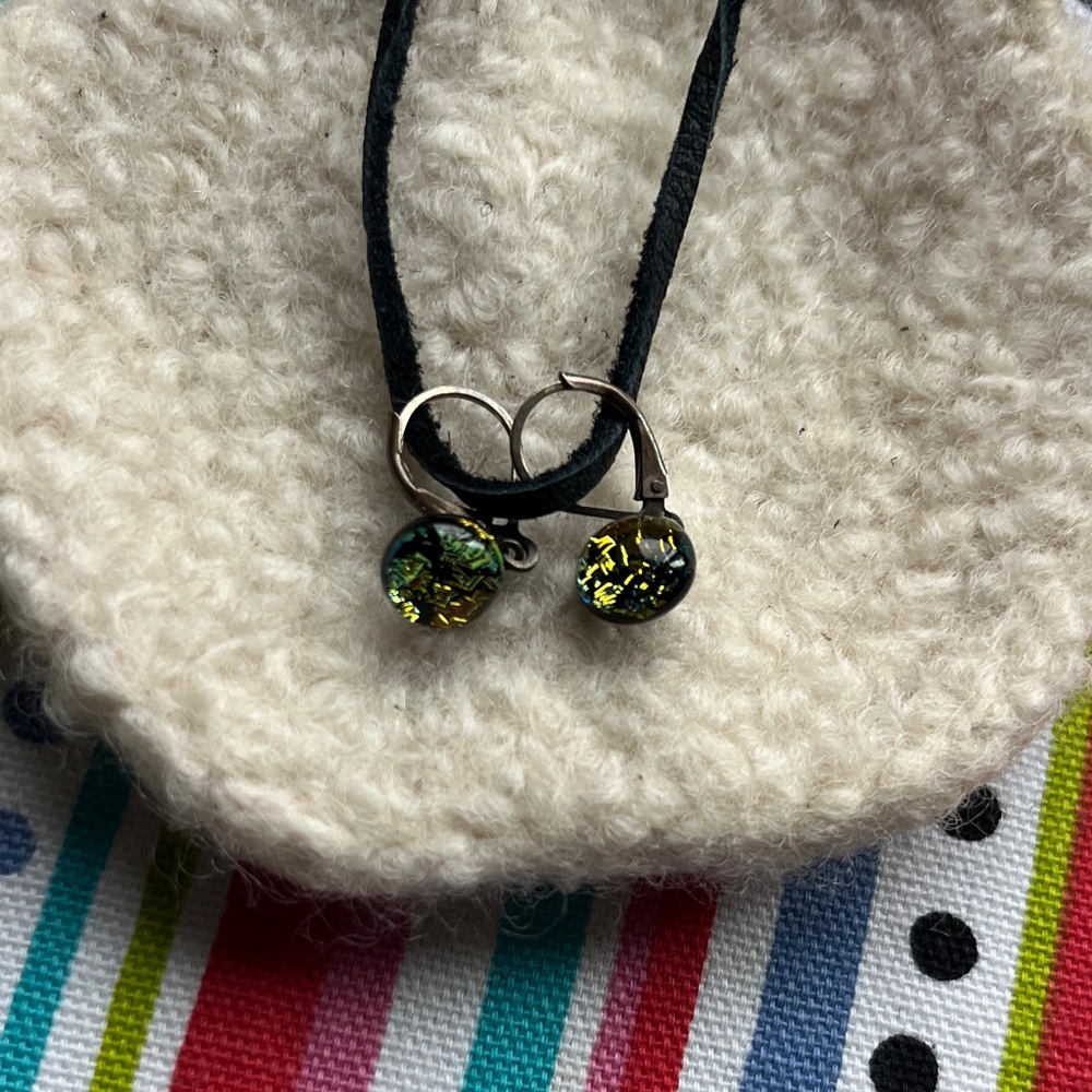 artisan-made glass earrings